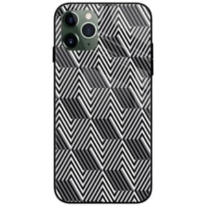 Tessellation black and white Glass Case Back Cover