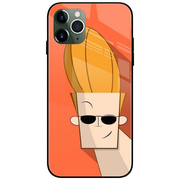 Johnny Bravo Pompadour Hairstyle Glass Case Back Cover