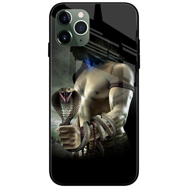 Shiva with Snake Glass Case Back Cover