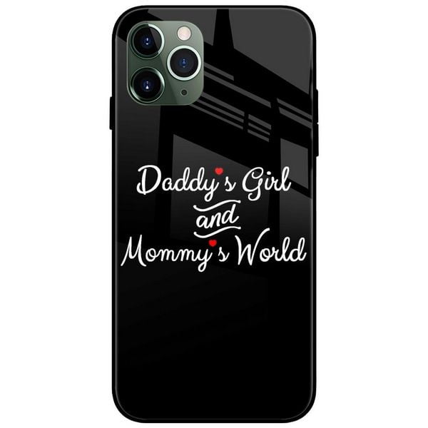 Daddys Girl and Mommys World Glass Case Back Cover