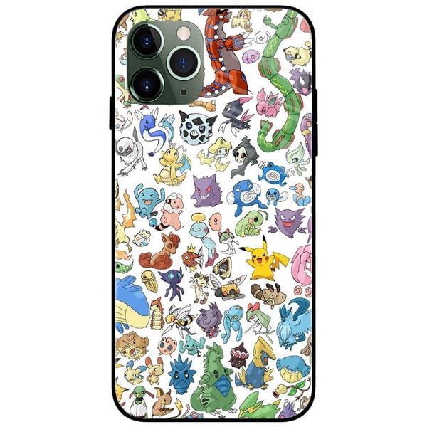 All Pokemons Glass Case Back Cover