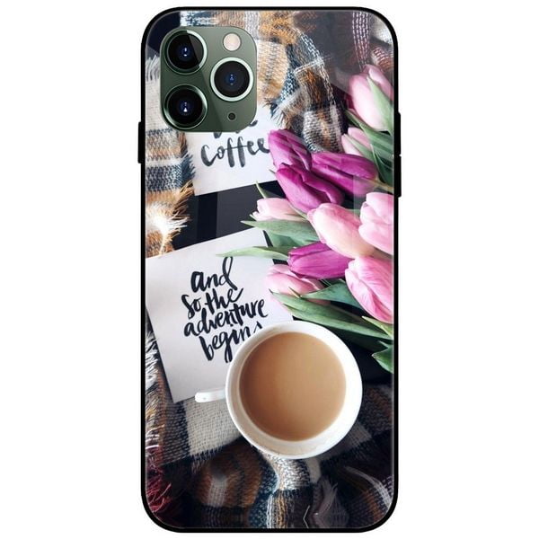 Love Coffee Glass Case Back Cover