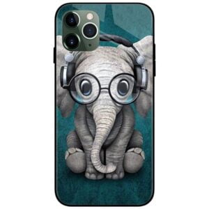 Geek Elephant Glass Case Back Cover