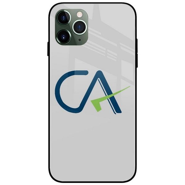 Chartered Accountant Logo Glass Case Back Cover