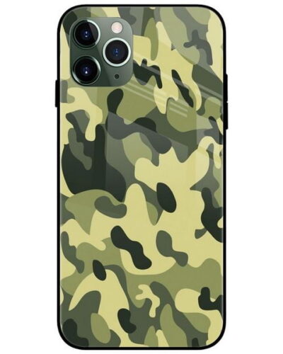 Military Army Camouflage Glass Case Back Cover