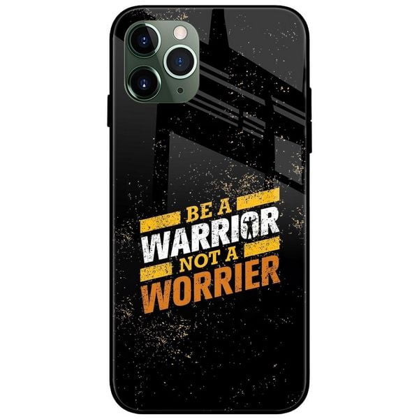 Warrior not a Worrier Glass Case Back Cover