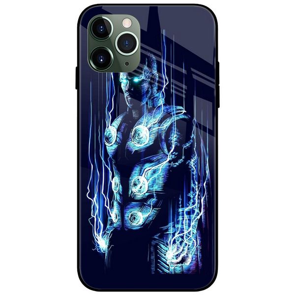 Thor Blue Lightning Glass Case Back Cover