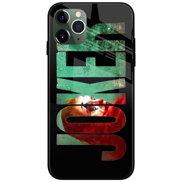 Joker Text Glass Case Back Cover