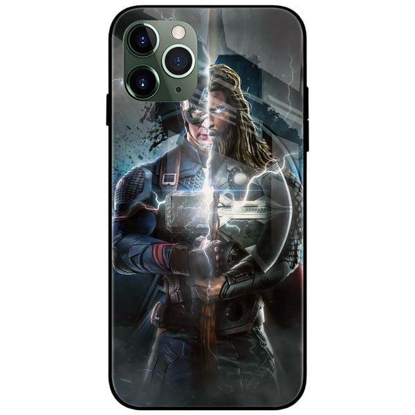Captain America and Thor Glass Case Back Cover