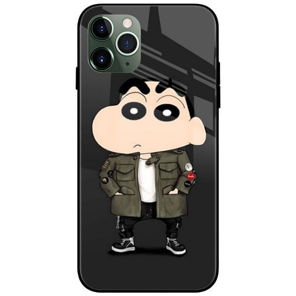 Shinchan Swag Glass Case Back Cover