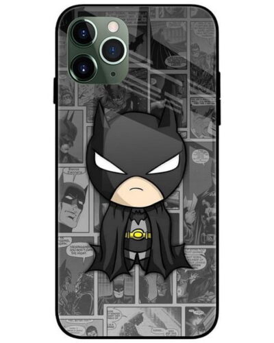 Cute Batman Comic Glass Case Back Cover