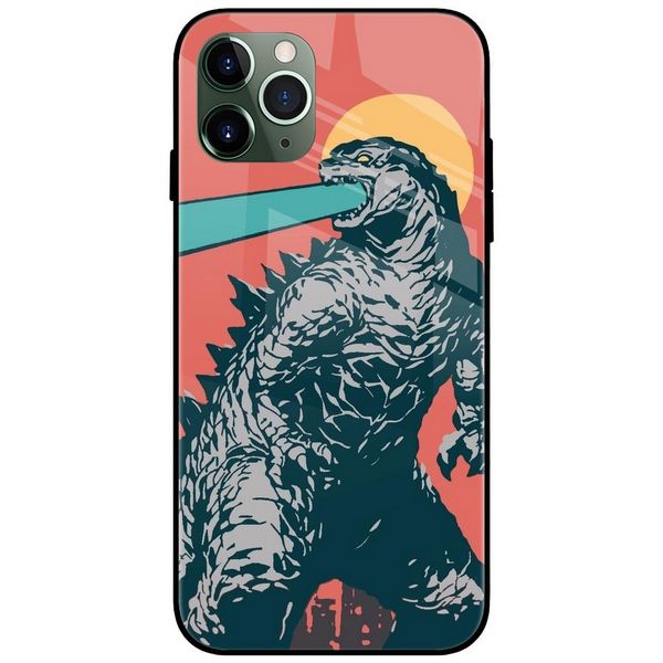 Godzilla Art Glass Case Back Cover
