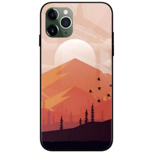 Sunrise Mountain Abstract Glass Case Back Cover