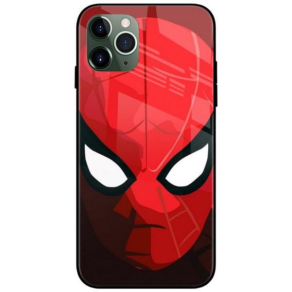 Spiderman Face Glass Case Back Cover