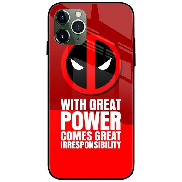 Deadpool Powers Glass Case Back Cover