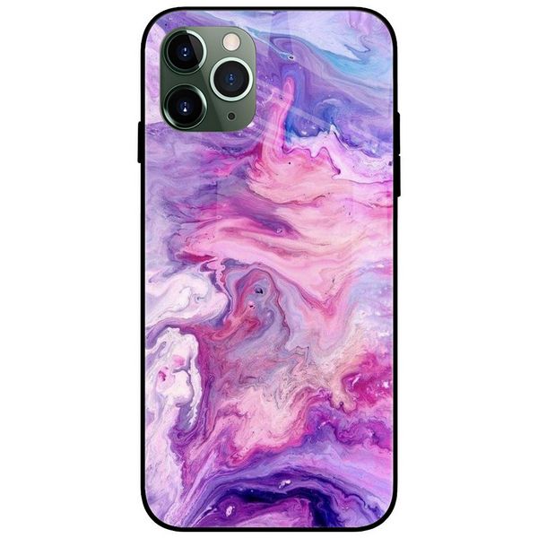 Watercolor Marble tiles stone Glass Case Back Cover