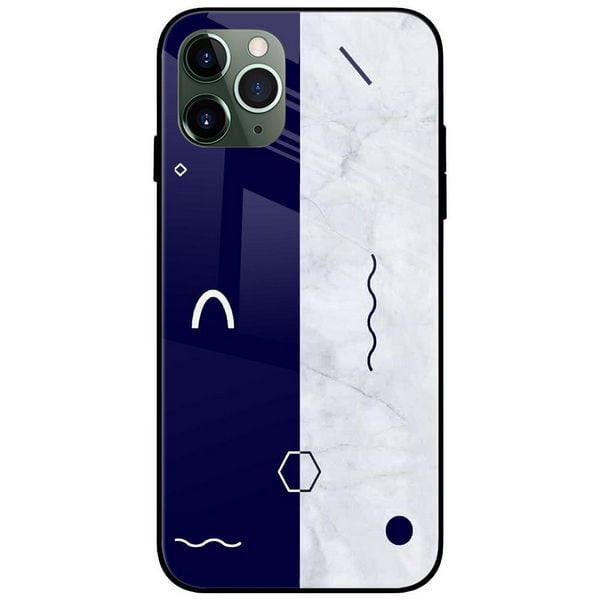 Half Blue Marble Glass Case Back Cover