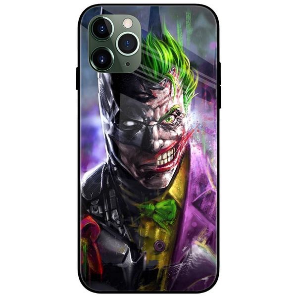 Batman vs Joker half Glass Case Back Cover