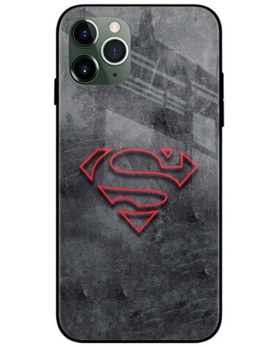 Superman Logo Line Glass Case Back Cover