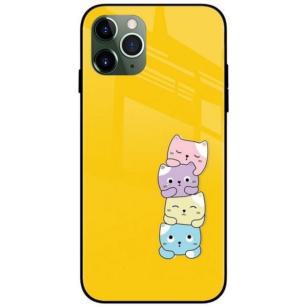 Kitty Cats Glass Case Back Cover