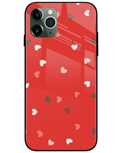 Hearts in Red Glass Case Back Cover