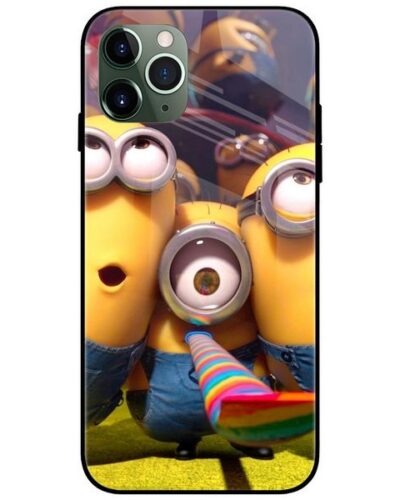 Minions Party Glass Case Back Cover
