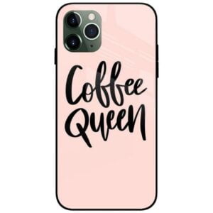 Coffee Queen Glass Case Back Cover