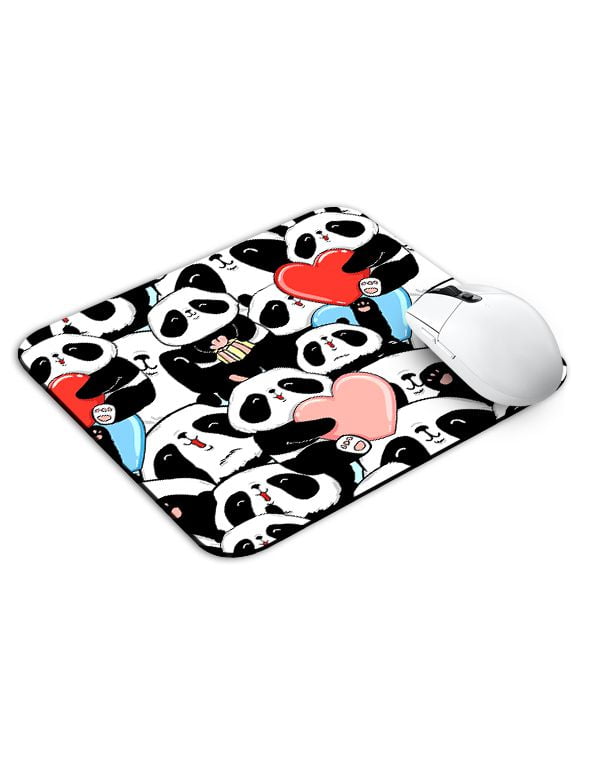 Panda Hearts Mouse Pad