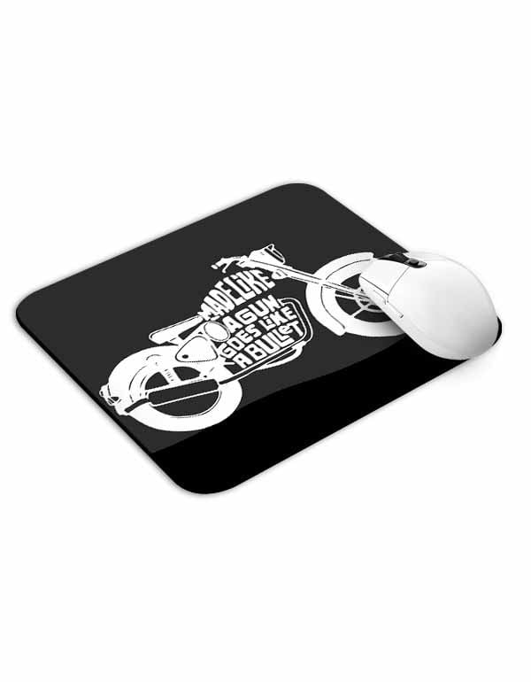 Gun Bullet Bike Mouse Pad