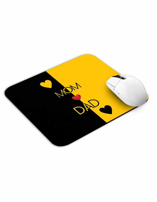 Love Mom Dad heart Mouse Pad