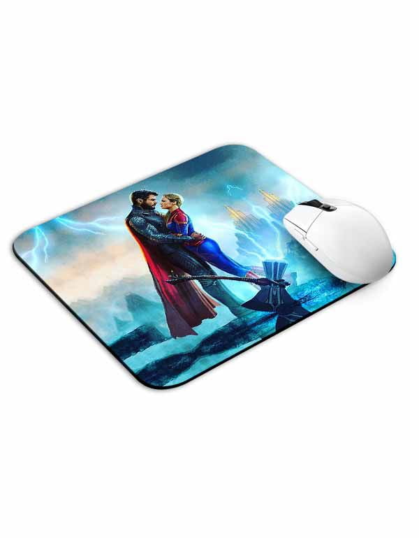 Thor Loves Captain Marvel Mouse Pad