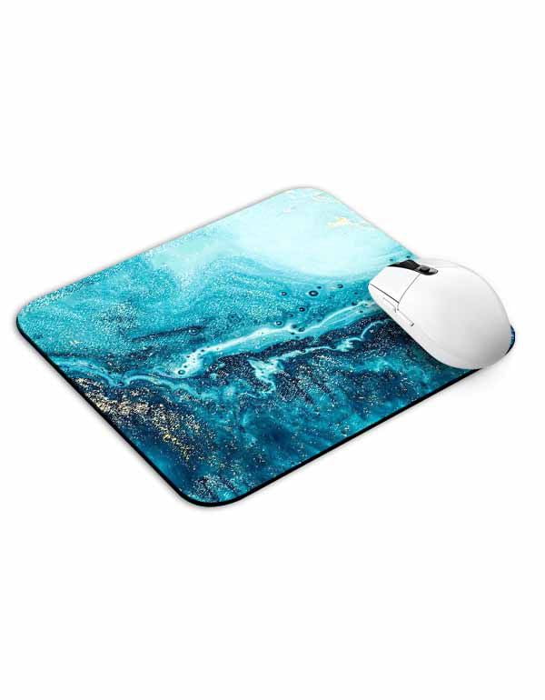 Turquoise Marble Cutting Mouse Pad