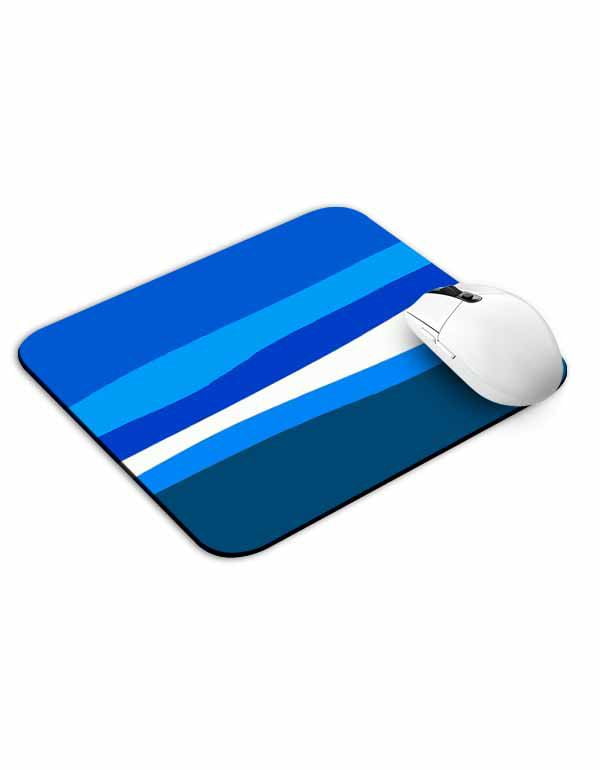 Multicolor Blue Lines Mouse Pad
