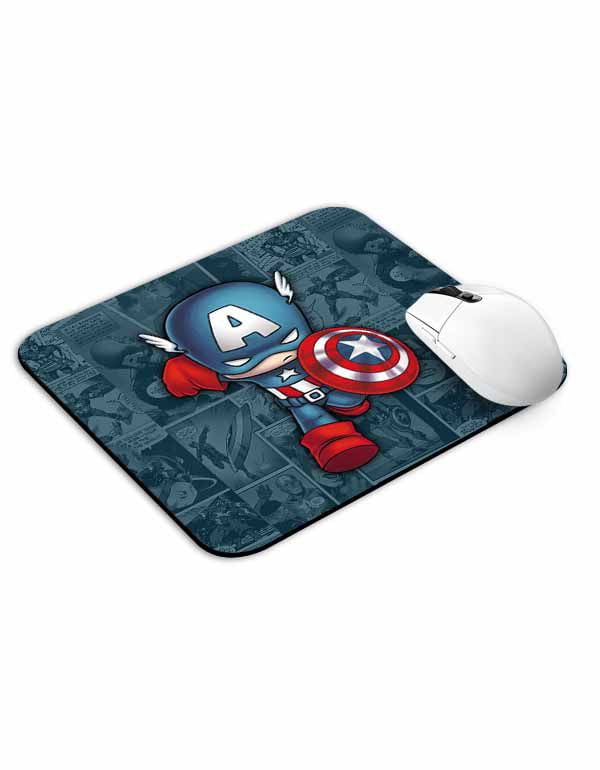 Cute Captain America Comic Mouse Pad