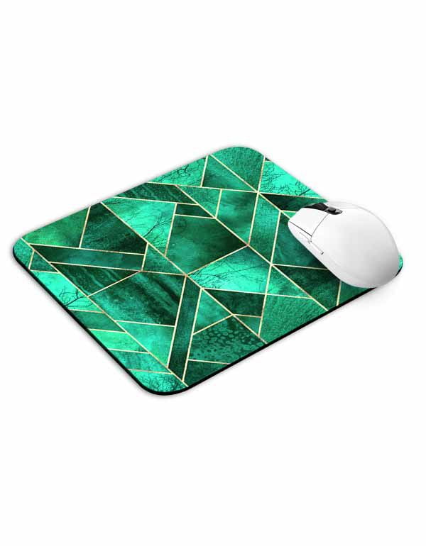 Green Marble Pattern Mouse Pad