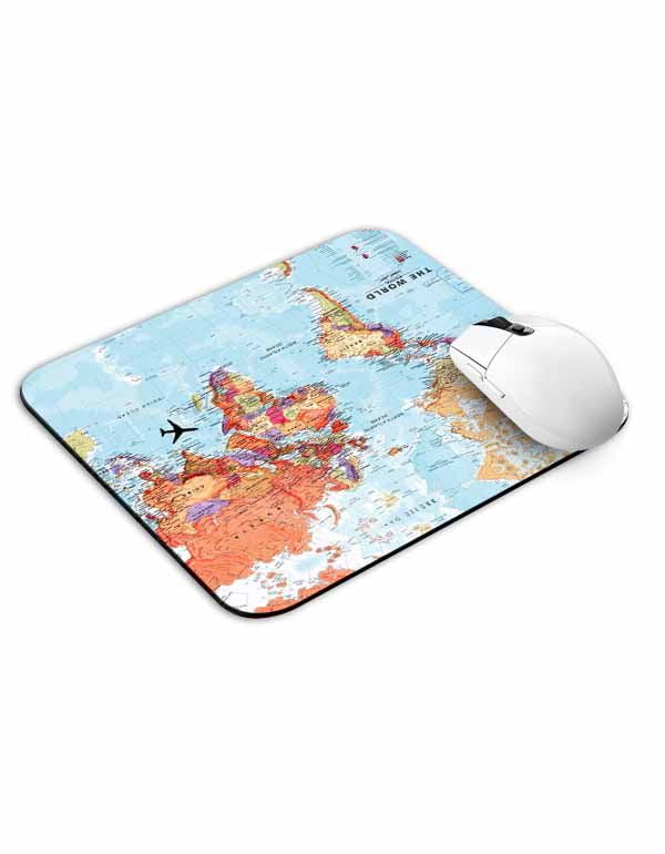 Wonderlust World Map Mouse Pad