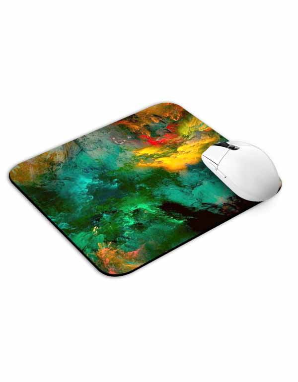 Colorful Green Dye Art Mouse Pad