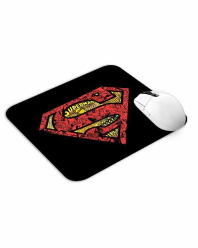 Superman Logo Doodle Mouse Pad