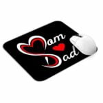 Mom Dad Heart Mouse Pad