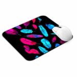 Feather Black Mouse Pad
