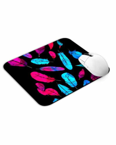 Feather Black Mouse Pad