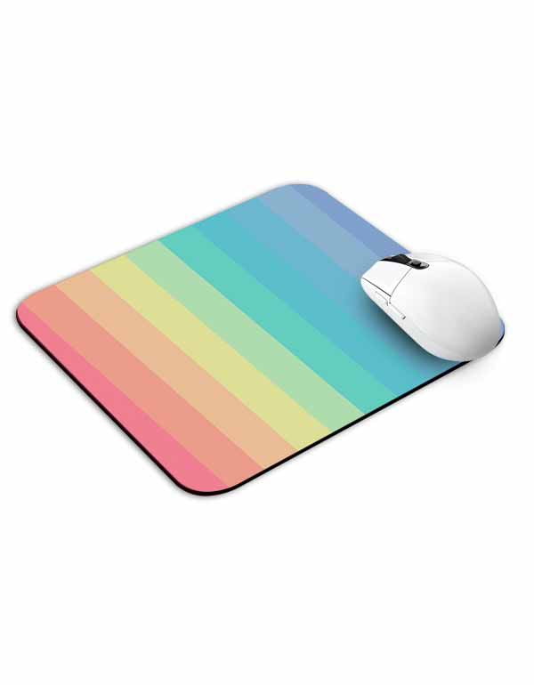Rainbow Horizontal Lines Mouse Pad