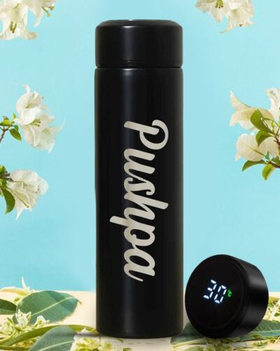 Custom Water Bottle with Name engraved vacuum flask with temperature display