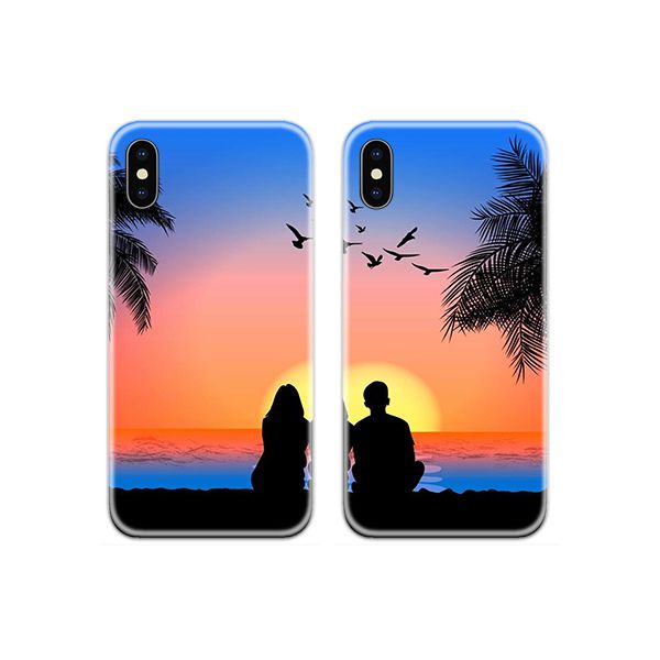 Sunset Beach Couple Case Back Covers