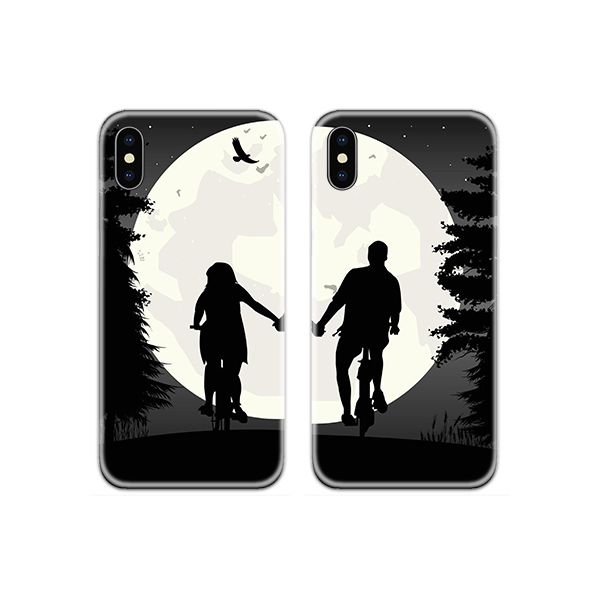 Cycling Couple Case Back Covers