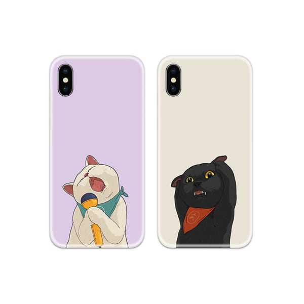 Singing Cat Couple Case Back Covers