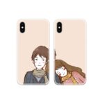 Lovable Cute Couple Case Back Covers