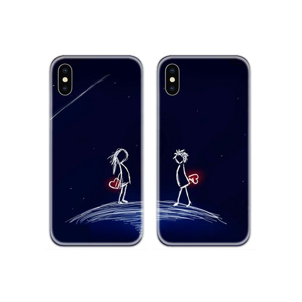 Night Hearts Couple Case Back Covers