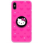 Kitty Pink Slim Case Back Cover with Pop Grip