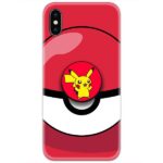 Pikachu Pokeball Slim Case Back Cover with Pop Grip